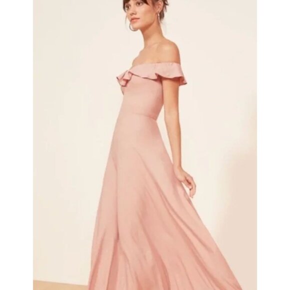 Reformation Verbena Maxi Gown in Blush Pink - Size XS - Picture 1 of 10